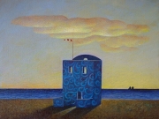 La casa del marinaio( olio su tela cm.35x40)