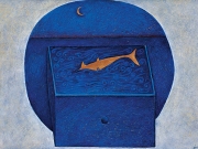 Il pesce d'oro (tecnica mista su carta, 50x70 cm)
